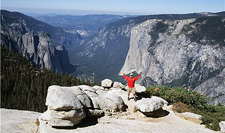 USA-California-Yosemite Sierra Hiker